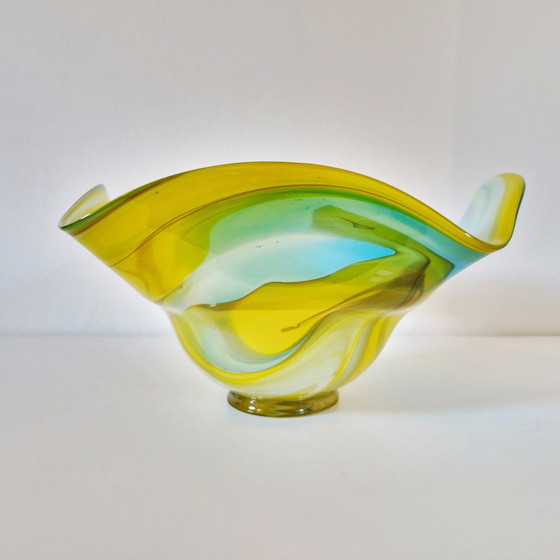 Image 1 of Portafrutta vintage in vetro Goldan Talast