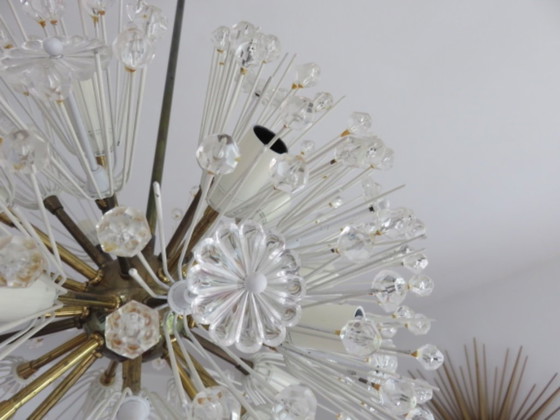 Image 1 of "Snowball" "Dandelion" chandelier, 17 lights, by Emil Stejnar for Rupert Nikoll, Austria, 1950