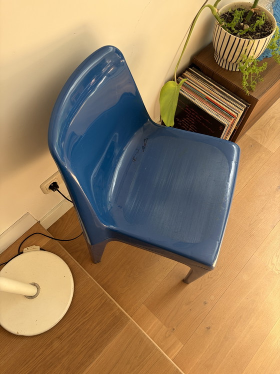 Image 1 of Chaise design en plastique bleu Schröder & Henzelmann
