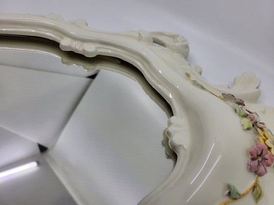 Image 1 of Specchio in ceramica La Farnesiana Parma, Italia, 1950