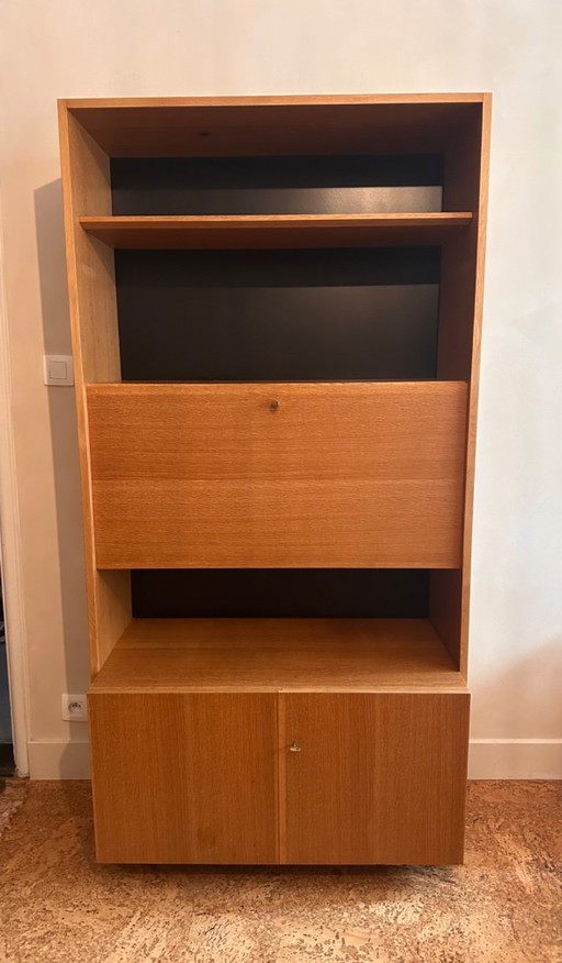 Vintage Van Den Berghe-Pauvers Secretaressebureau / Kast – Belgisch Design – opbergkast, Wood