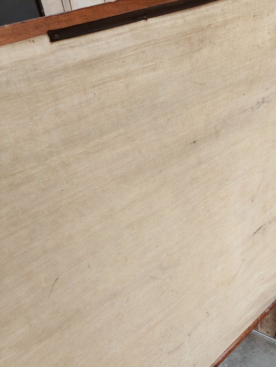 Image 1 of Antiguo mapa escolar antiguo pintado a mano Congo Belga Africa