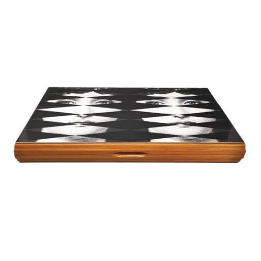 1980s Gorgeous Piero Fornasetti Backgammon in Excellent condition. Made in Italy