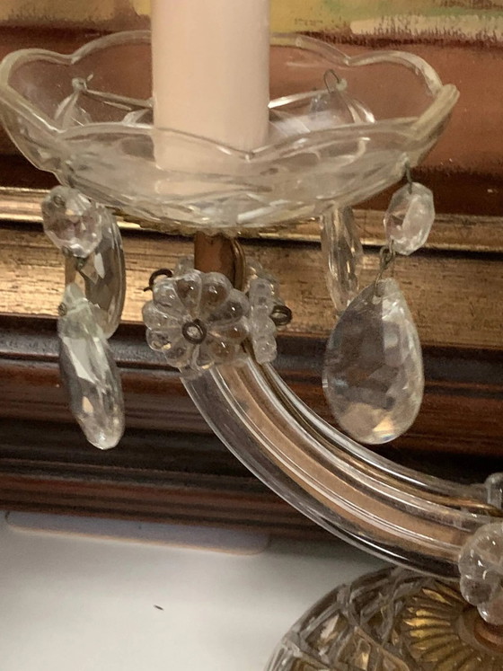 Coppia di candelabri di Maria Teresa. – Lampade da tavolo, Crystal, Glass (photo 4 of 5)