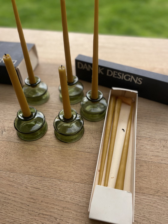 Image 1 of Set of 5 Dansk Design "Inkwell" candlesticks from the 1960s