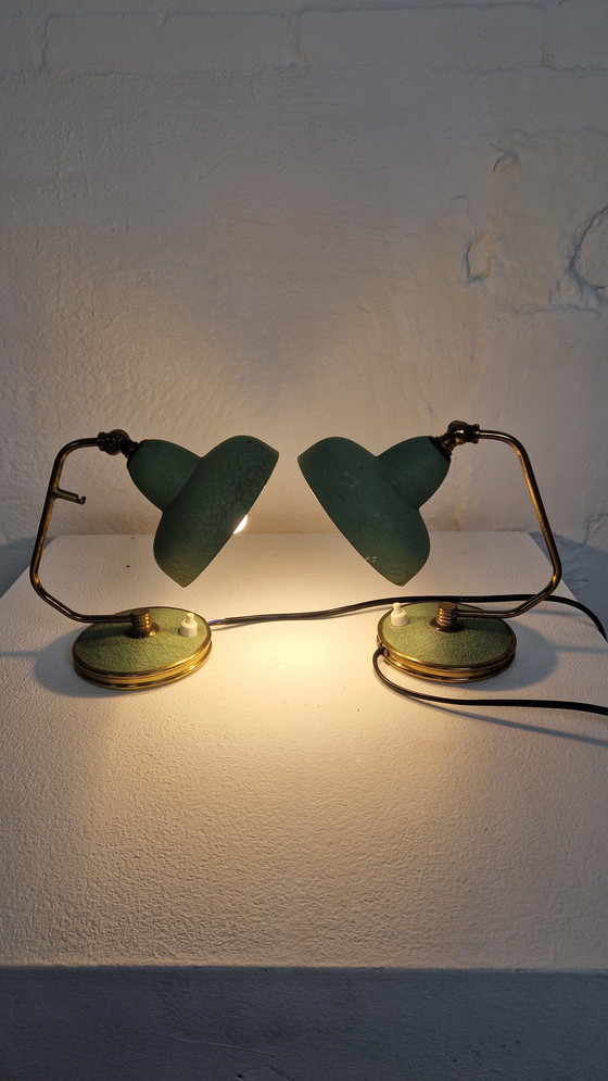 Image 1 of 2 lámparas de mesilla de noche de los años 50 realmente geniales