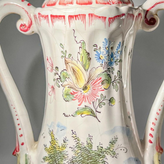 Vases couverts de Joseph Gaspard Robert pour Faïencerie de Marseille, 18e siècle, lot de 2 – Ceramic (photo 6 of 22)