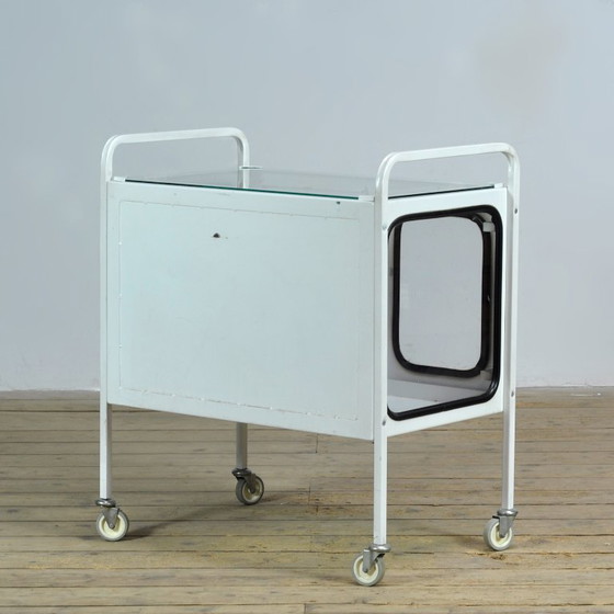 Carrello ospedaliero d'epoca, anni '70 – Carrelli bar, Glass, Metal (photo 10 of 10)