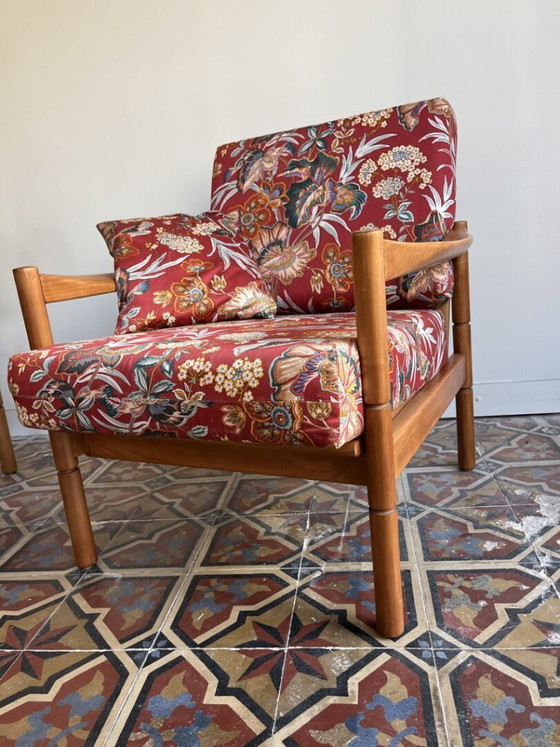 Image 1 of Scandinavische Fauteuil, Botanische Print