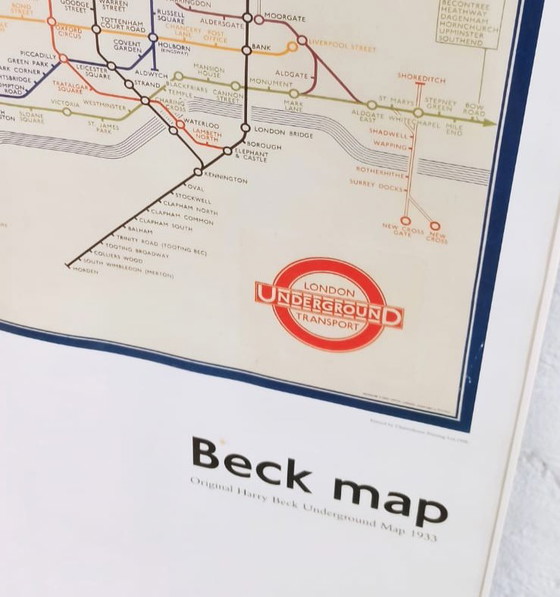 Image 1 of Vintage Harry Beck's London Underground map, 1933