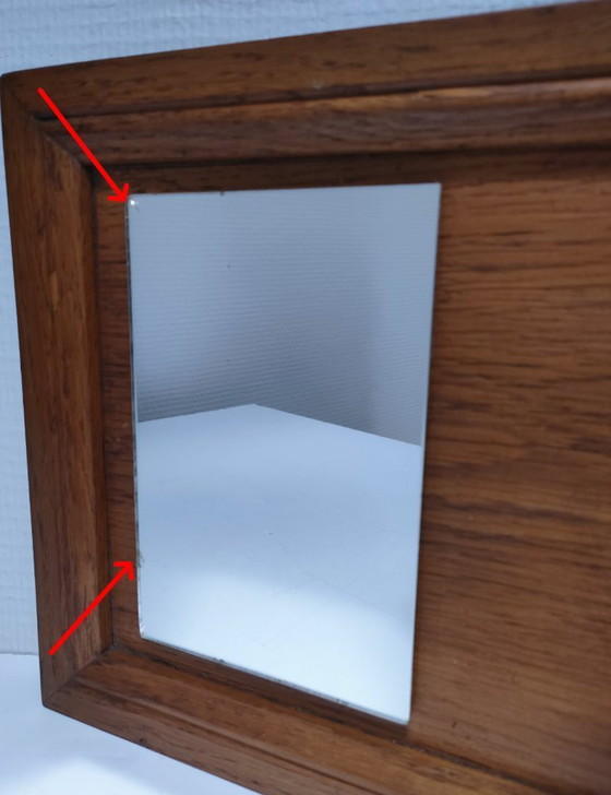 Image 1 of Appendiabiti da parete a specchio in rovere