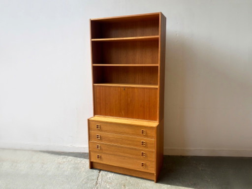 1960s mid-century modern modular teak wall unit by Sejling Skabe, Denmark