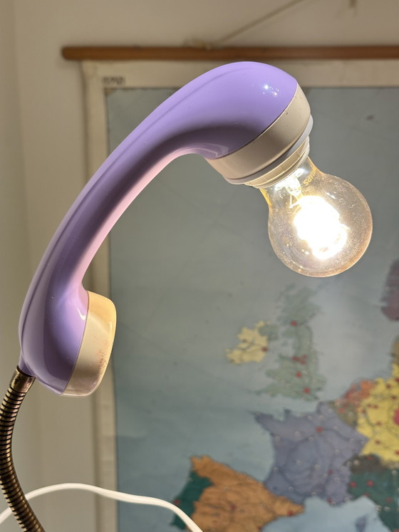 Image 1 of Vintage Telephone Lamp Lilac