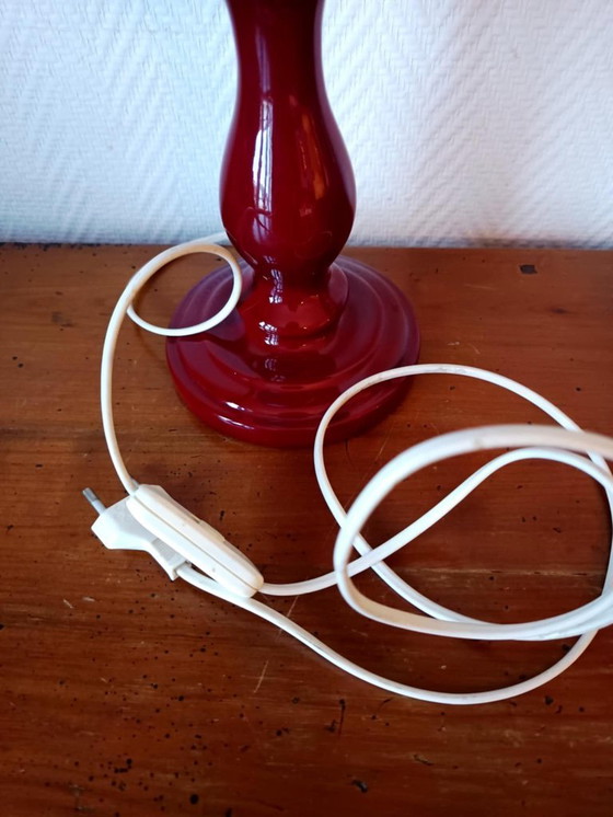 Image 1 of Lampada vintage in ceramica e madreperla blu