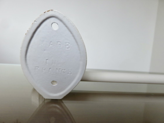 Image 1 of Porta tovaglioli antico in ghisa smaltata bianca Art Déco, Francia, anni '30