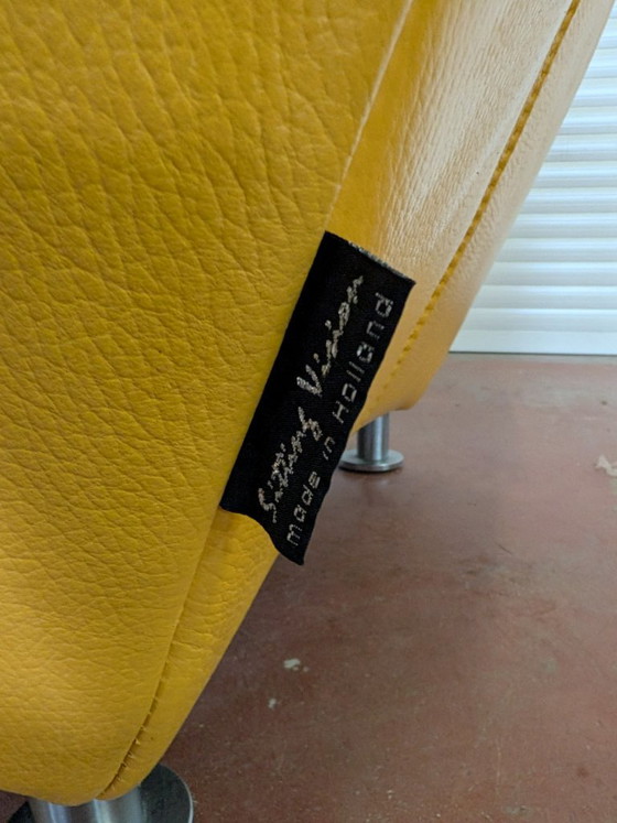 De Toekomst Sitting Vision Fauteuil Panda Jaune, Chrome, Cuir, Design (photo 6 sur 10)