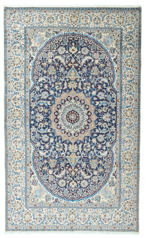 Hand-knotted Nain 9La oriental rug with silk content - 270 x 165 cm