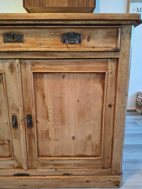 Image 1 of Antique chest of drawers made of pine wood