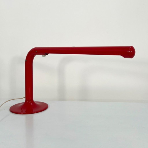 Red Tube Table Lamp by Anders Pehrson for Ateljé Lyktan, 1970s