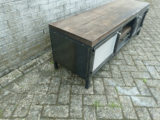 Industrieel Tv Meubel – Hal 5, tv-meubelen, Metal, Wood (photo 2 of 15)