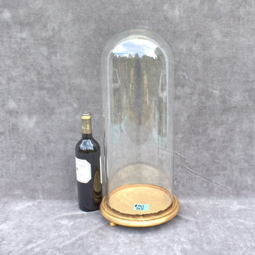Antike runde Glasglocke 50 x 19,5 cm