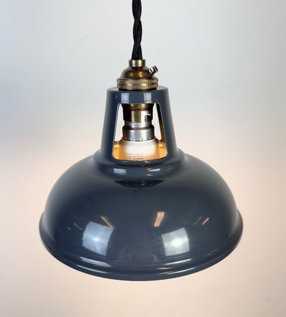 Image 1 of Lampada da soffitto vintage industriale verniciata in grigio, anni 2000