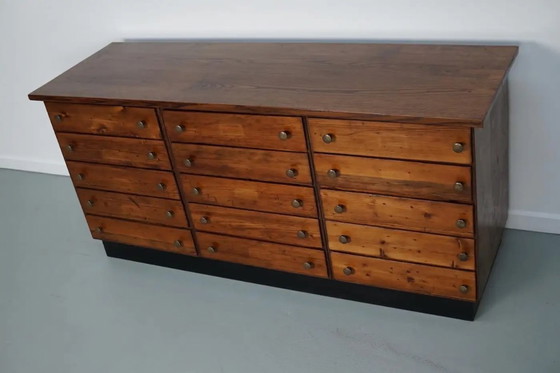 Image 1 of Alter deutscher Apothekerschrank aus Kiefer und Eiche, 1950er Jahre