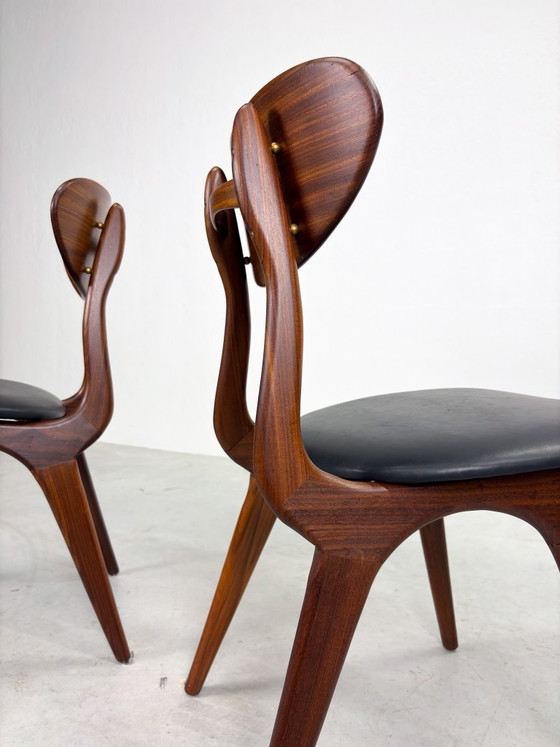 Set 'Snavel' Esszimmerstühle von Louis van Teeffelen – Wood, Leather (photo 15 of 20)