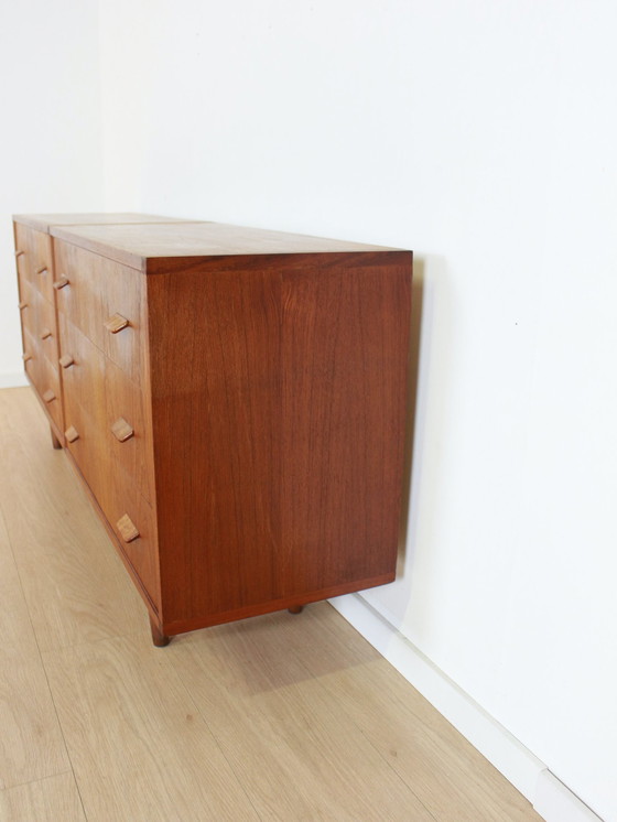 Image 1 of Vintage Teak Dubbele Ladekast Dressoir