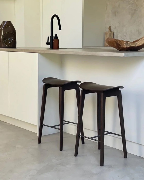 Image 1 of Barstool NY11 donker gerookt eikenhout