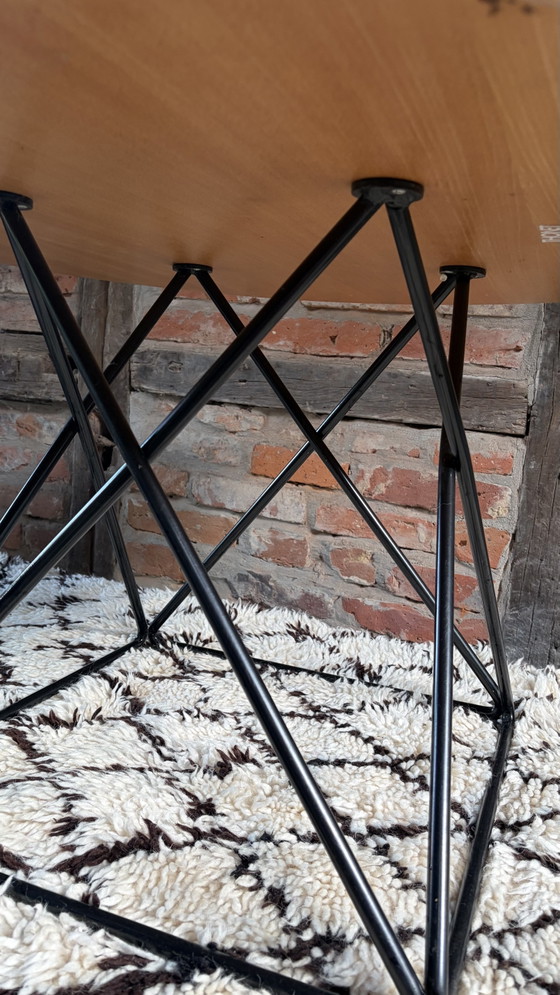 Image 1 of Mesa de reuniones original Thonet con estructura Eiffel de madera de haya, años 70, Glen Oliver Löw