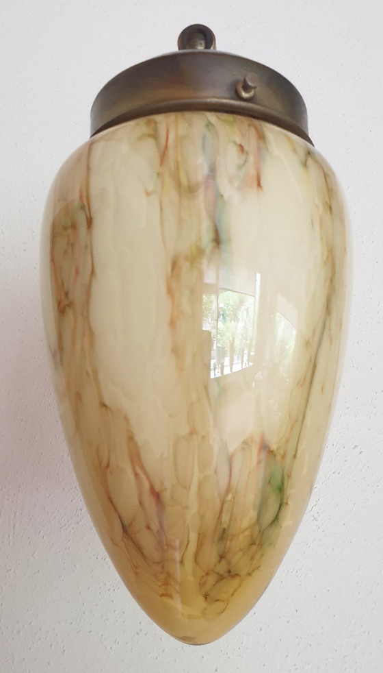 Image 1 of Art-Deco-Wandleuchte aus Opalglas