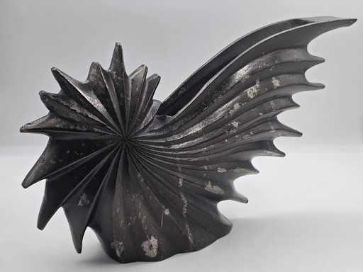 Set Of 2 Large Aluminum Vases, Falling Star