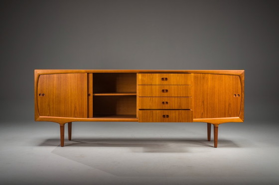 Image 1 of Buffet en teck moderne scandinave du Mid Century par Harry Østergaard pour Randers Møbelfabrik, années 1960