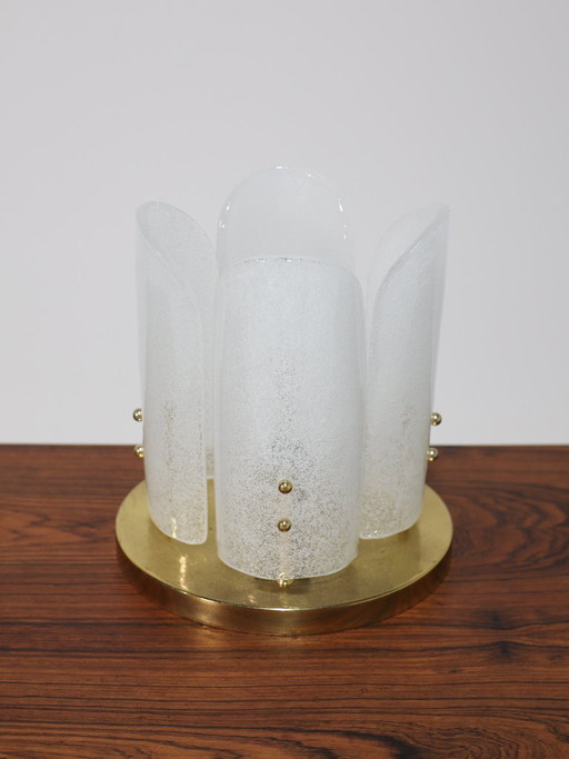 Deckenleuchte J.T. Kalmar, Murano-Eisglas, 1960er Jahre