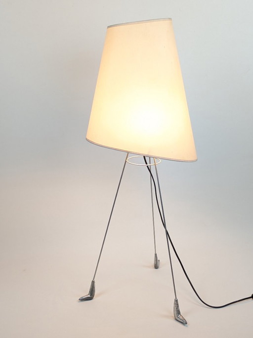 Lámpara de trípode de alambre Louis Drimmer, Francia, 1980