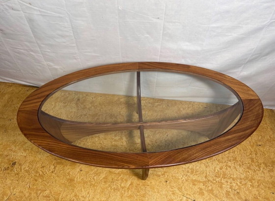 Image 1 of Mid-Century Retro Vintage Teak & Glass Oval Astro Coffee Table by G Plan (1960–1970)    A true design icon of the mid-20th centu