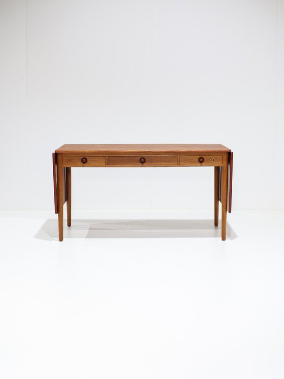 Hans J. Wegner Desk AT-305 Drop-Leaf Teak Oak 1950s – Hans Wegner, Wood, Vintage (photo 2 of 17)
