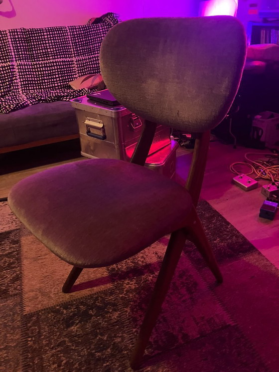 Image 1 of Louis Van Teeffelen - 1960 - Silla de tijera de teca