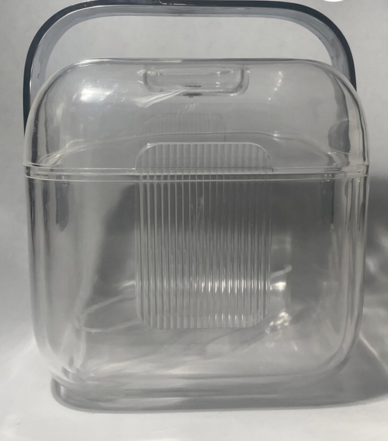 Image 1 of Iconico secchiello per il ghiaccio trasparente Guzzini degli anni '70.