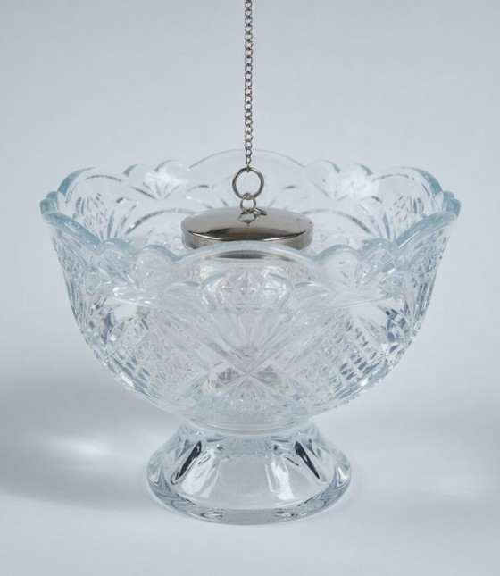 Image 1 of WMF Punch Eis-Ei mit Kette, Glaskugel, Punschkühler, Getränkekühler-Eiswürfel