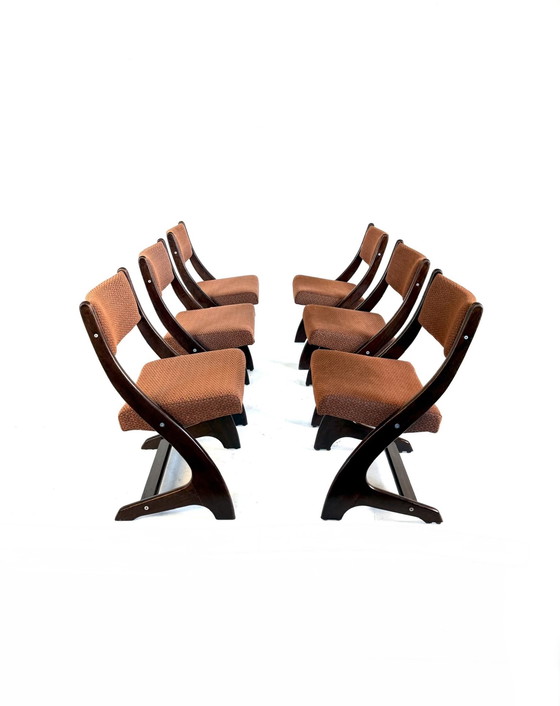 Image 1 of Set van 6 gerestaureerde Deense eetkamerstoelen ‘60