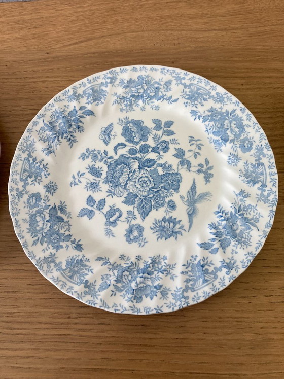 Image 1 of 4 platos antiguos azules