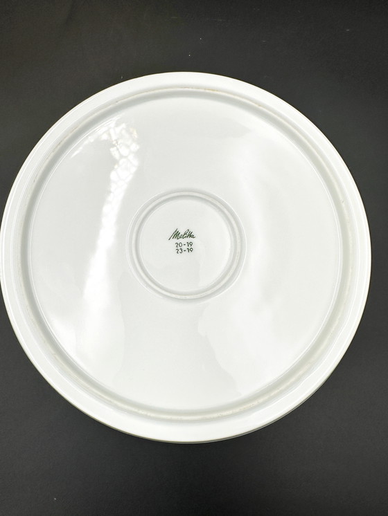 Image 1 of 4 x Porzellanteller Melitta Hamburg 1970er Jahre