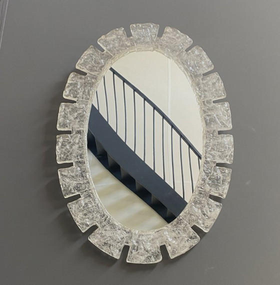 Grote ovale ijsspiegel van Egon Hillebrand, jaren 70. – Glass, Plexiglass, Vintage (photo 4 of 10)