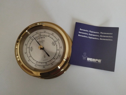 Barometro WEMPE, in ottone – klokken, Brass