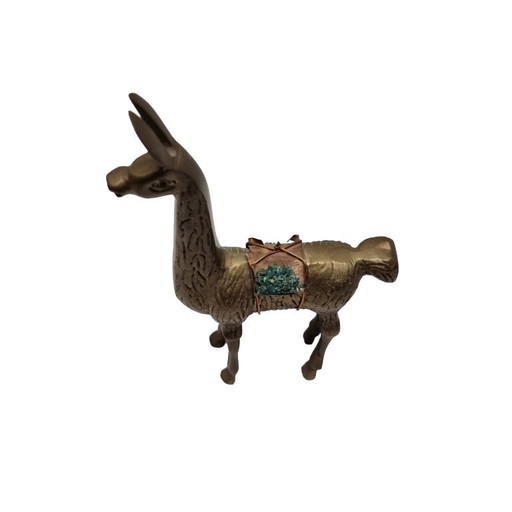 Vintage messing lama uit Peru