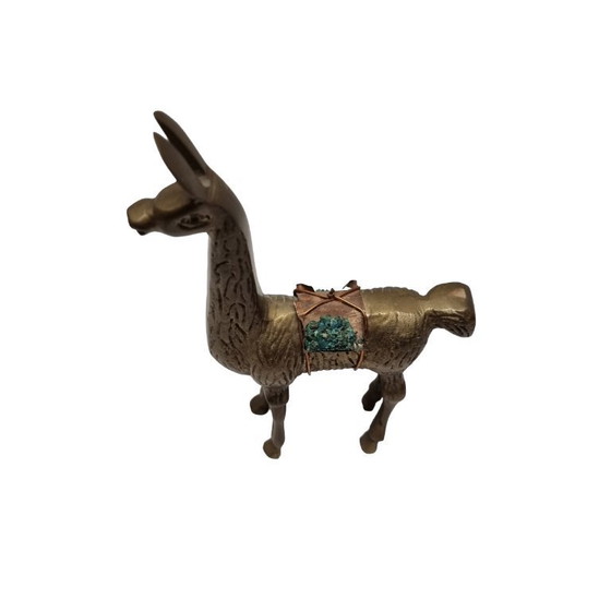 Image 1 of Vintage messing lama uit Peru