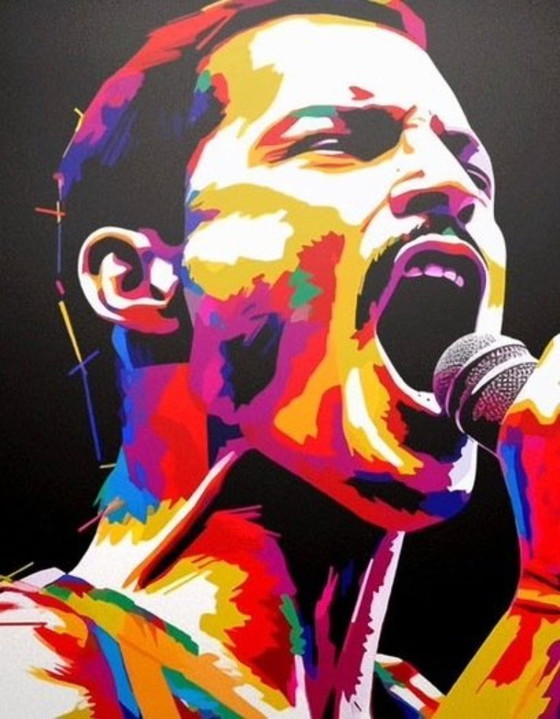 Image 1 of Alberto RICARDO - Freddie Mercury 1 - Tela d'artista