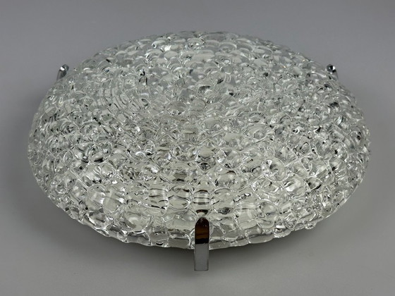 Image 1 of 60s 70s Lamp Plafoniere Inbouw Ijsglas Space Age Design